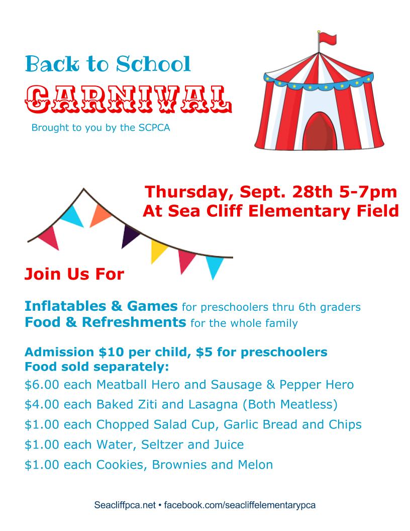 carnival flyer with food